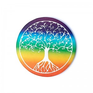Δίσκος Σεληνίτη Tree of Life 9cm Χρωματιστός